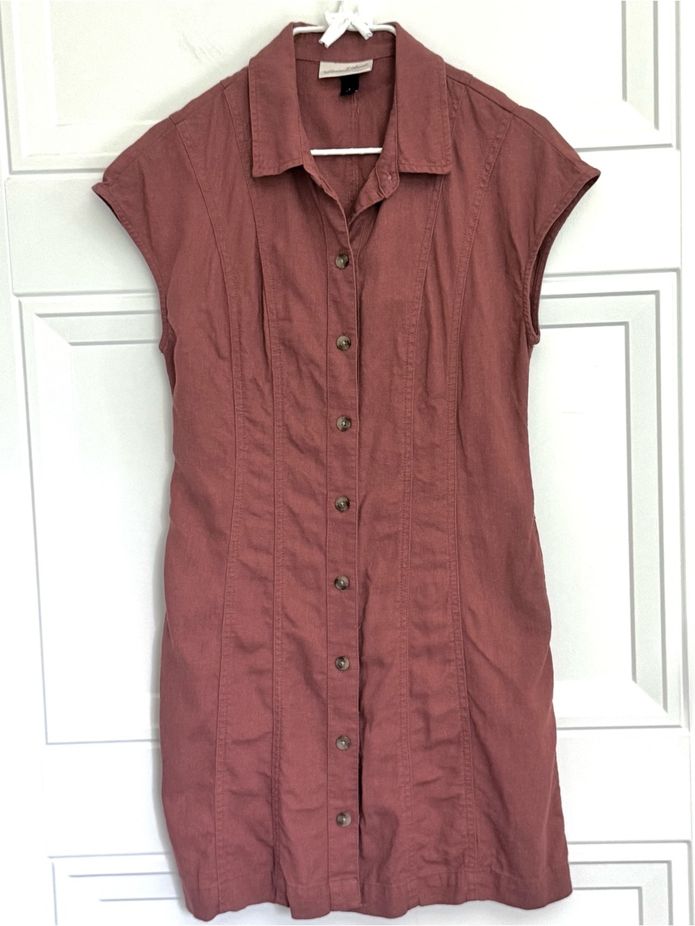 NWOT Universal Thread Women’s Short-Sleeve Mini Shirt Dress Rust, S
